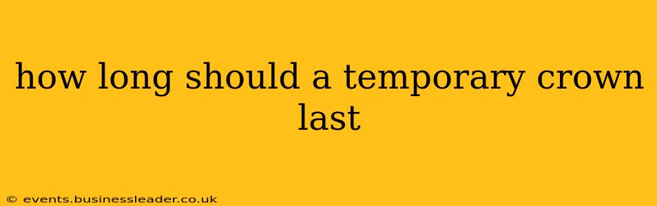 how long should a temporary crown last