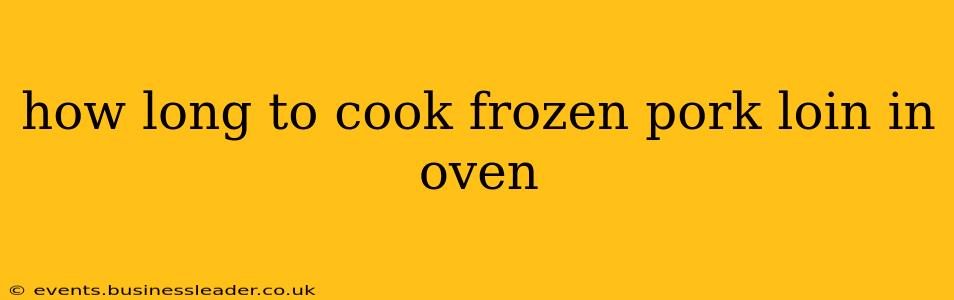how long to cook frozen pork loin in oven