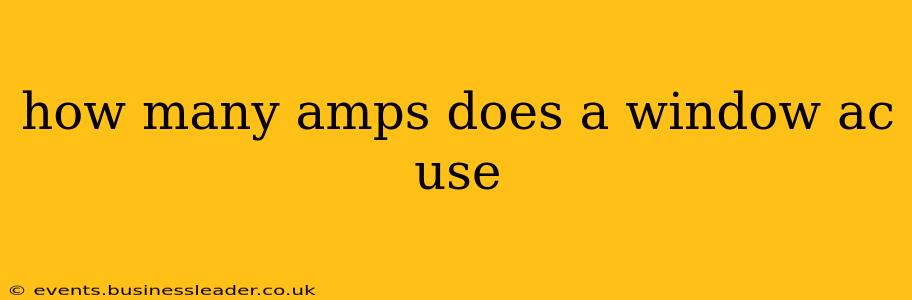 how many amps does a window ac use