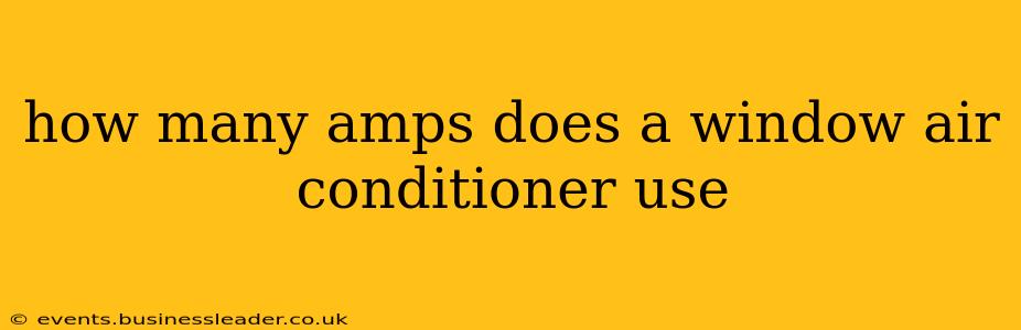 how many amps does a window air conditioner use