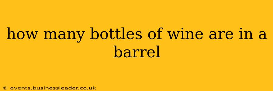 how many bottles of wine are in a barrel