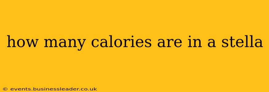 how many calories are in a stella