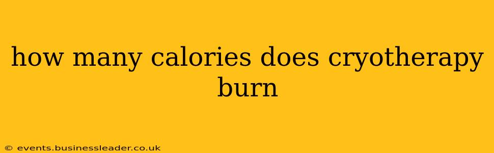 how many calories does cryotherapy burn
