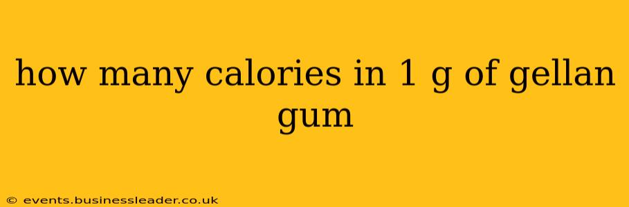 how many calories in 1 g of gellan gum