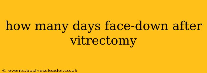 how many days face-down after vitrectomy