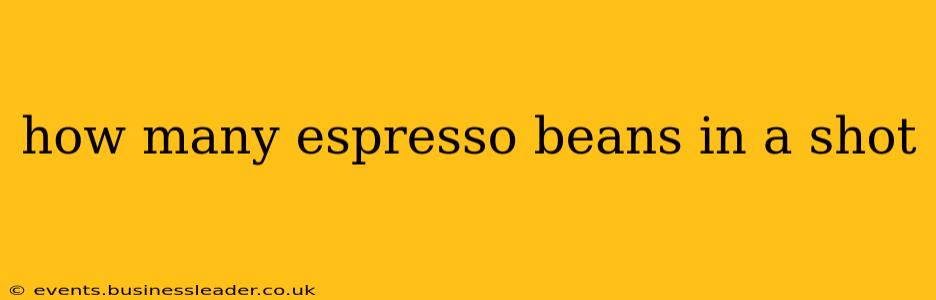 how many espresso beans in a shot