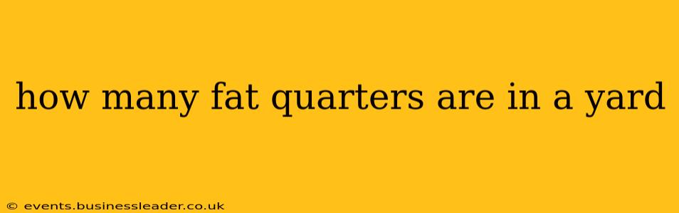 how many fat quarters are in a yard