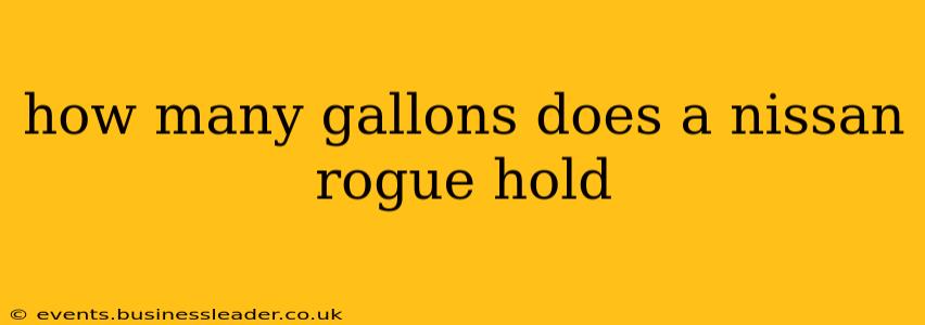 how many gallons does a nissan rogue hold