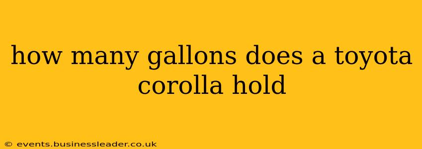 how many gallons does a toyota corolla hold