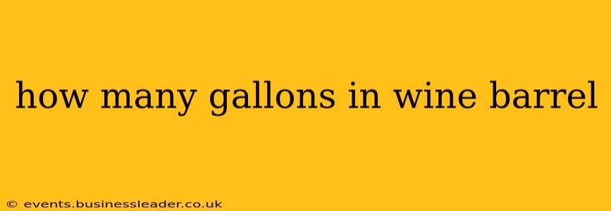 how many gallons in wine barrel