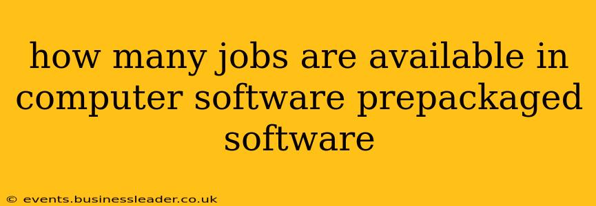 how many jobs are available in computer software prepackaged software