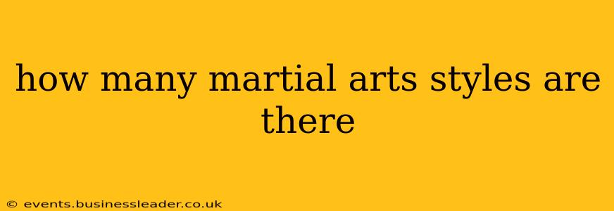 how many martial arts styles are there