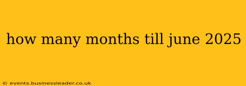 how many months till june 2025