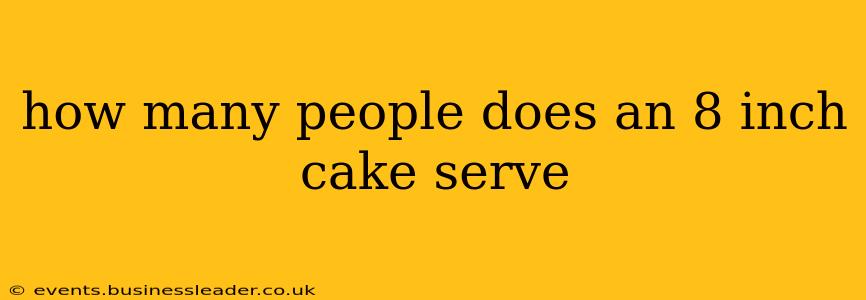 how many people does an 8 inch cake serve