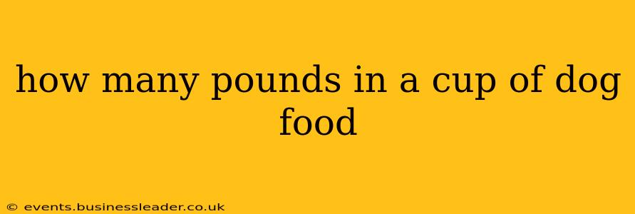 how many pounds in a cup of dog food
