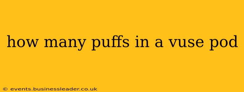 how many puffs in a vuse pod