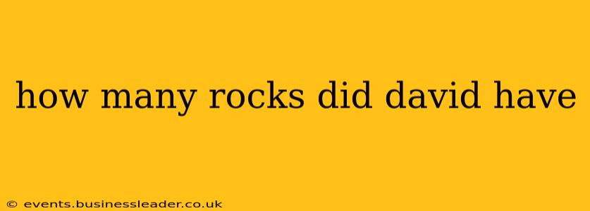how many rocks did david have
