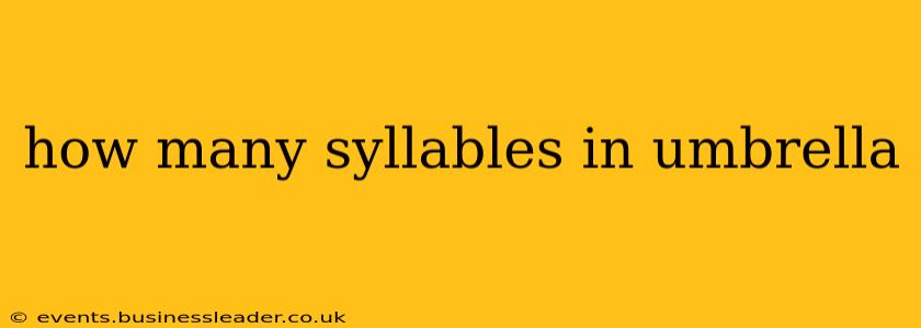 how many syllables in umbrella