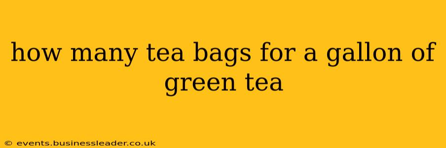 how many tea bags for a gallon of green tea