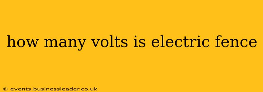 how many volts is electric fence