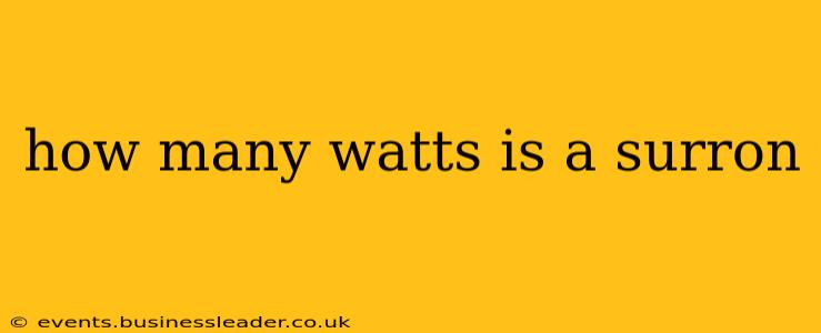how many watts is a surron