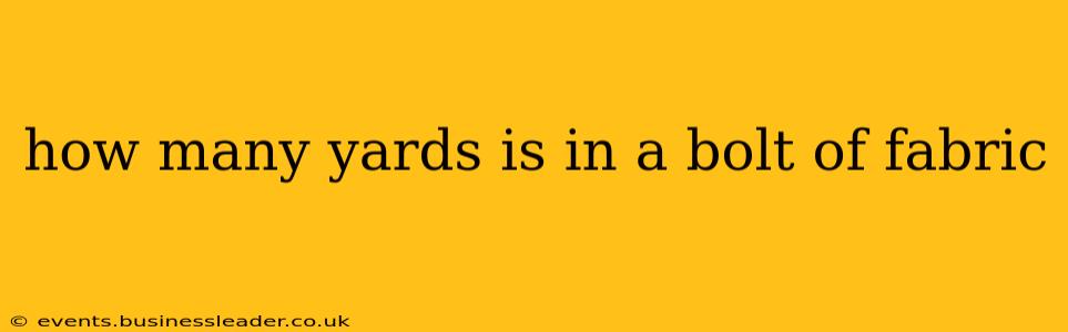 how many yards is in a bolt of fabric