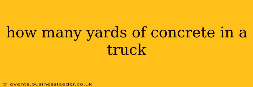 how many yards of concrete in a truck