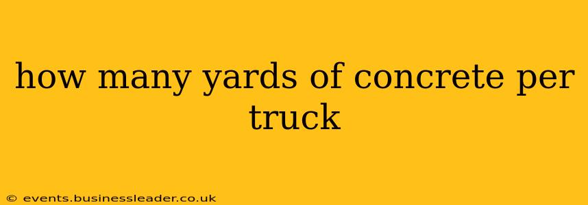how many yards of concrete per truck