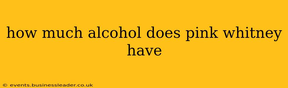 how much alcohol does pink whitney have