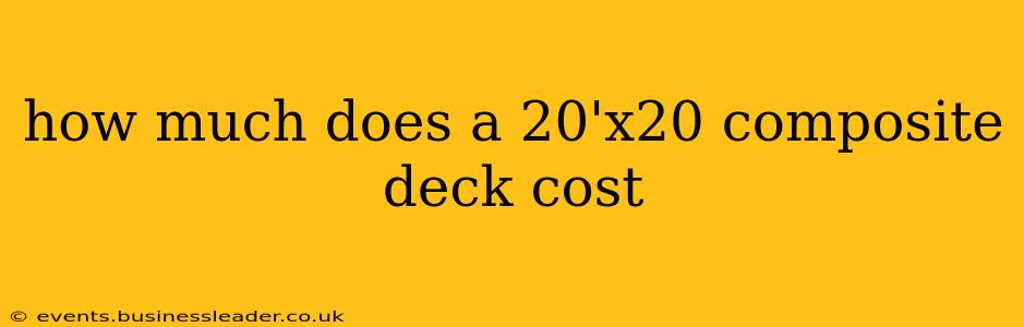 how much does a 20'x20 composite deck cost