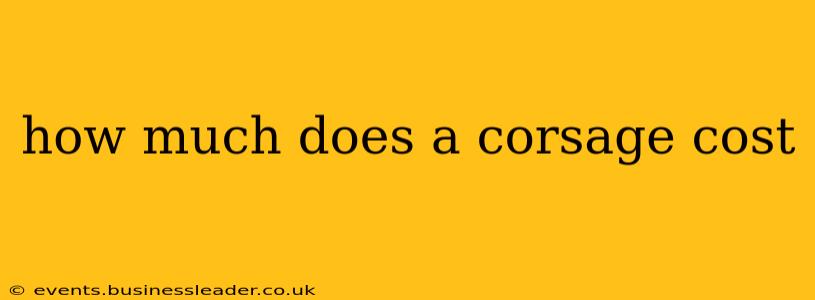 how much does a corsage cost