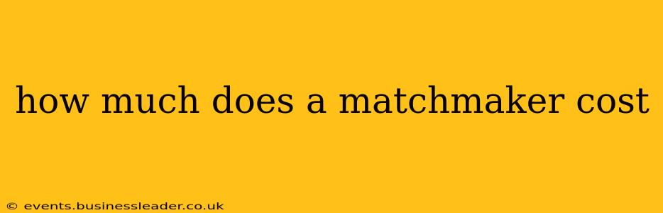 how much does a matchmaker cost
