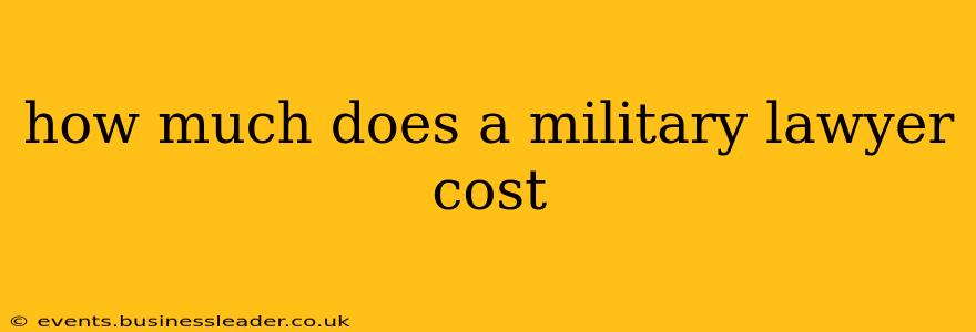 how much does a military lawyer cost