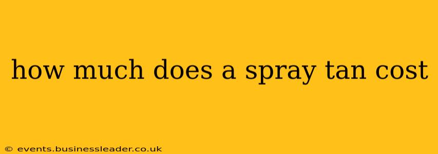how much does a spray tan cost