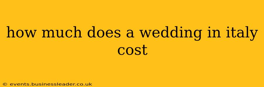 how much does a wedding in italy cost