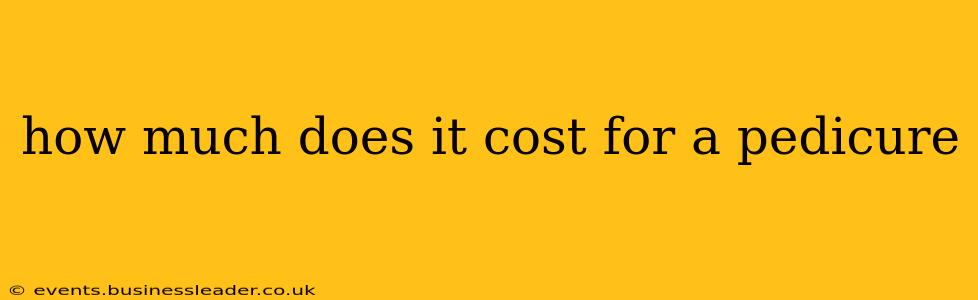 how much does it cost for a pedicure