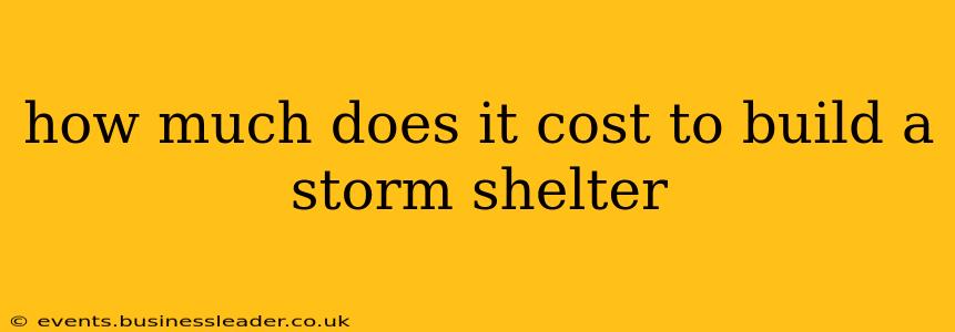 how much does it cost to build a storm shelter