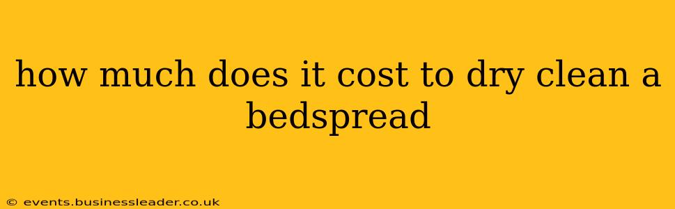 how much does it cost to dry clean a bedspread
