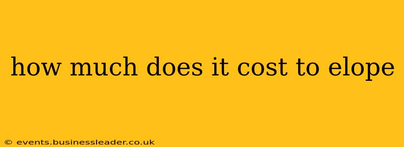 how much does it cost to elope