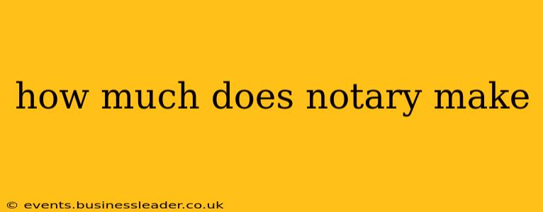 how much does notary make