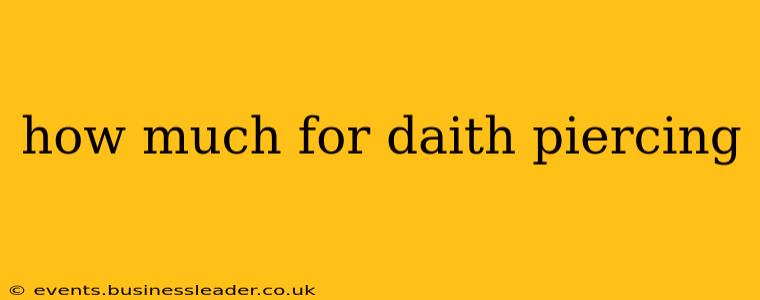 how much for daith piercing
