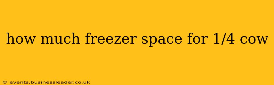 how much freezer space for 1/4 cow