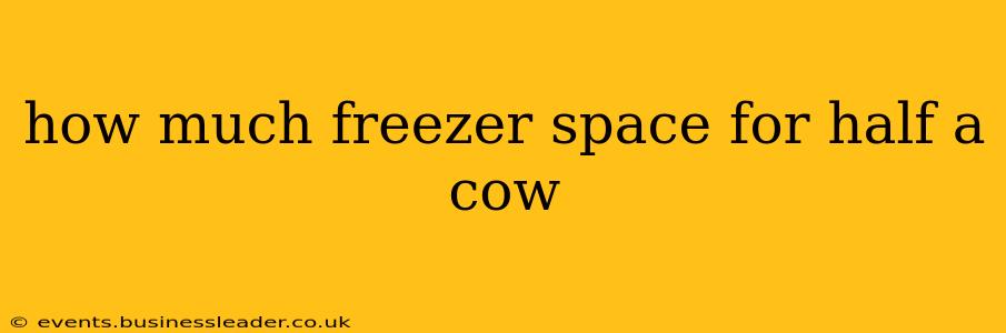 how much freezer space for half a cow