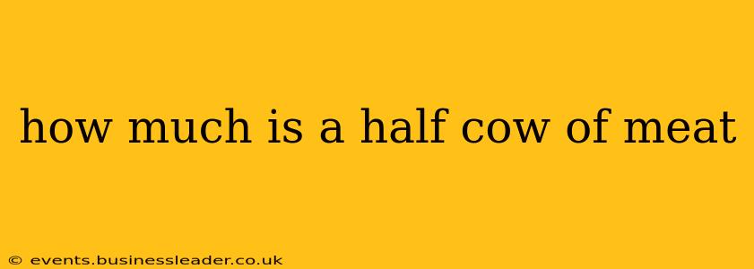 how much is a half cow of meat