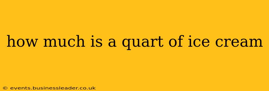 how much is a quart of ice cream