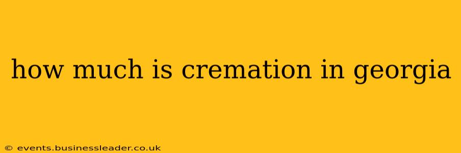 how much is cremation in georgia