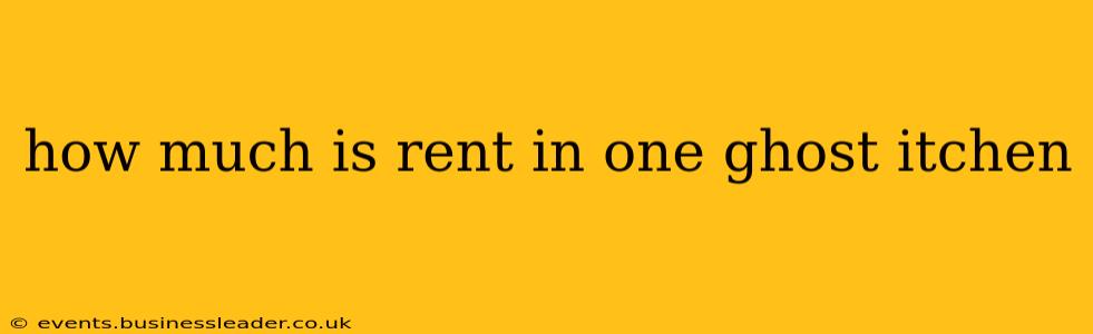 how much is rent in one ghost itchen