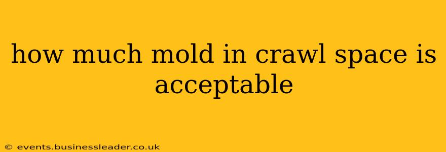 how much mold in crawl space is acceptable