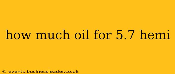 how much oil for 5.7 hemi