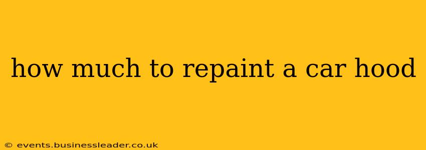 how much to repaint a car hood
